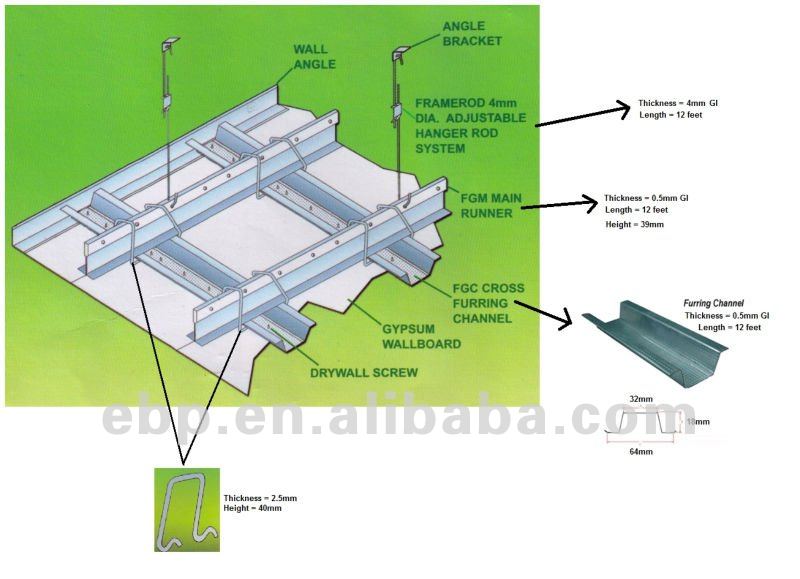 Light Steel Main Keel Hanger In Construction Buy Light Steel Main Keel Hanger Hanger Factory In China Suspended Ceiling Hangers Product On