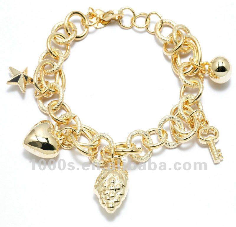 Gold Friendship Bracelets With Heart Shape Charms Jpg Bs00345 Bs00365