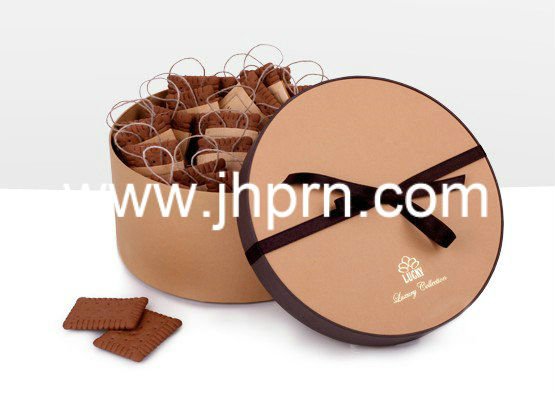 Small dark red cube chocolate box in matte lamination