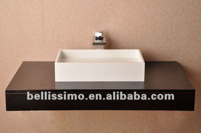 バスルームのデザイン, 美しい近代的な石の樹脂シンクbs-8317問屋・仕入れ・卸・卸売り