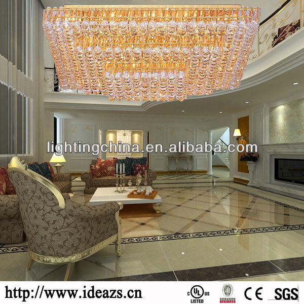 2013 Morden récents villa cristal lampes de plafond de lustre de décoration de conception pour la vente . D65049