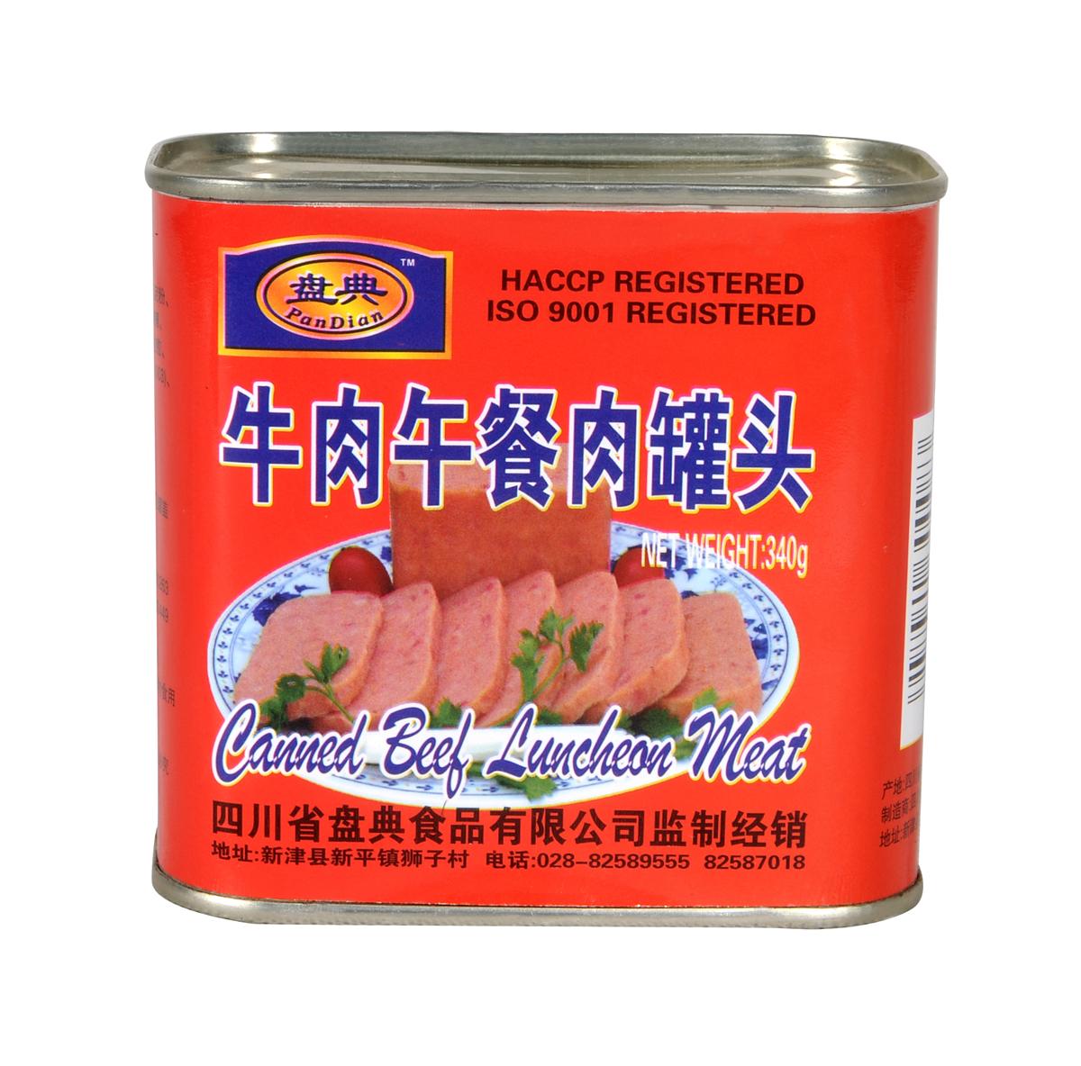 340g Canned Beef Luncheon Meat,Good taste canned luncheon meat