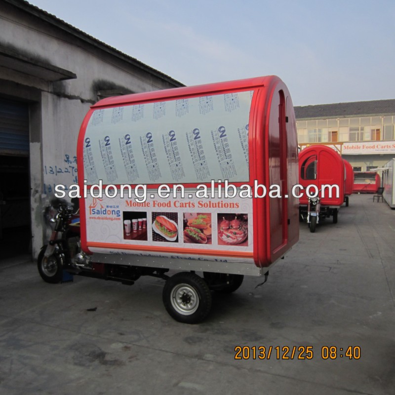 Three wheeled motorcycle FOOD CARTS,China SAIDONG price supplier 21food