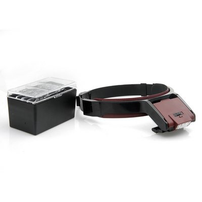 Headband Magnifier on It S A Headband Magnifier With Detachable Light Source Box