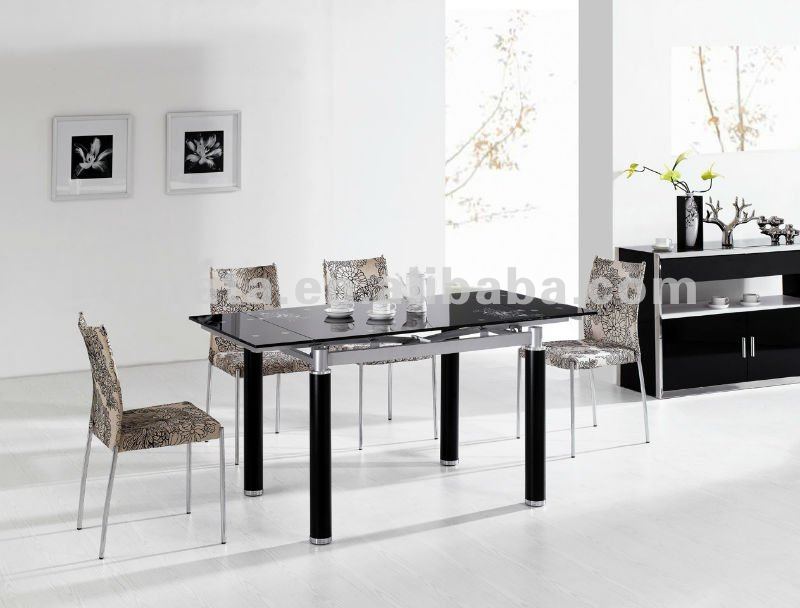 2012 nuevo diseño plegable mesa de comedor con aluminio templado y ...