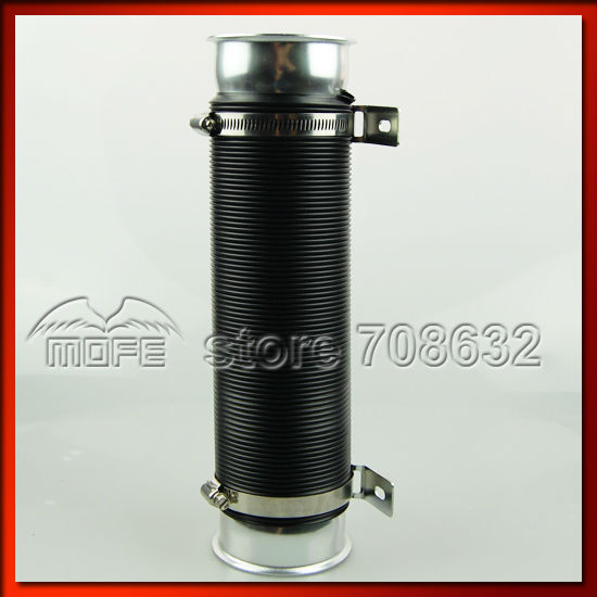 Expandable Flexible Cold Intake Kit Air Filter flexible intake pipe-silver (1)