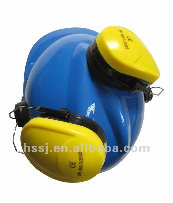 新しいタイプの耳のマフ2014年absシェル防音ceと安全ヘルメットの耳のマフ問屋・仕入れ・卸・卸売り