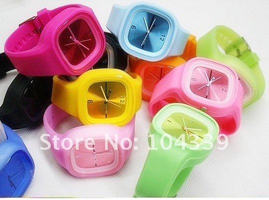 Mulan'S FREE SHIPPING Top Selling 5 Types Jelly Silicone Watch 100pcs/lot Free Shipping