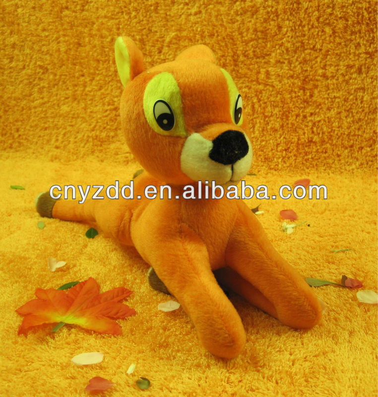 stuffed soft plush saffron yellow fawn toy