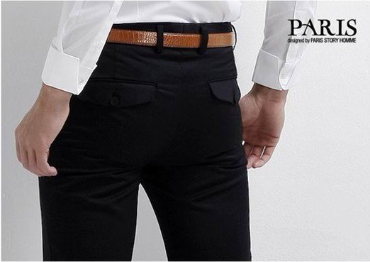 2012 Korean bag buckle design silky high-end fabrics small flip leisure slim trousers