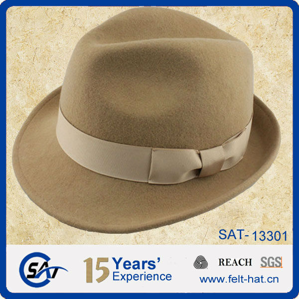 フォーマル2014年100%ホンウールフェルト帽子メンズ帽子 ホン メンズ帽子問屋・仕入れ・卸・卸売り