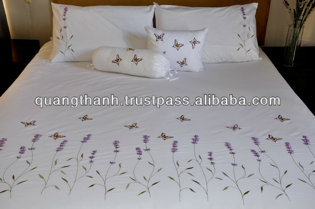 hand embroidery bedding set, View embroidery bedding set, Quangthanh ...