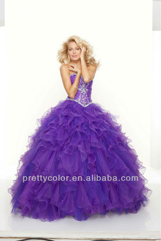 ... dress purple sweet 16 dresses sweetheart horsehair tiered sparkle