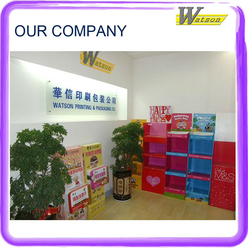 2014 New Product POP Colorful Cardboard Counter Display Box for Chewing Gums