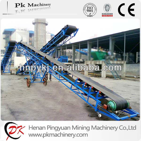 China PK Brand adjustable stainless steel grain portable belt conveyor for sale