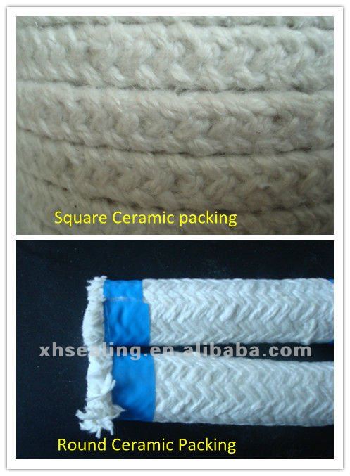 高品質のセラミック繊維スクエアロープ/セラミックパッキン問屋・仕入れ・卸・卸売り