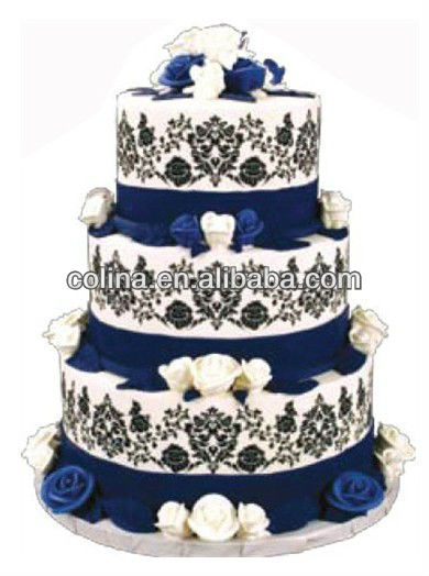 Feathered Scroll Cake stencil for wedding cake decorating