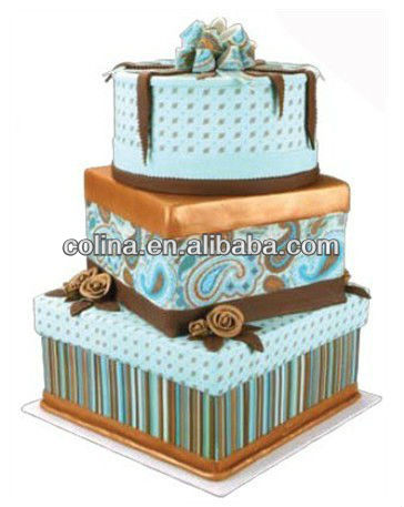 Feathered Scroll Cake stencil for wedding cake decorating