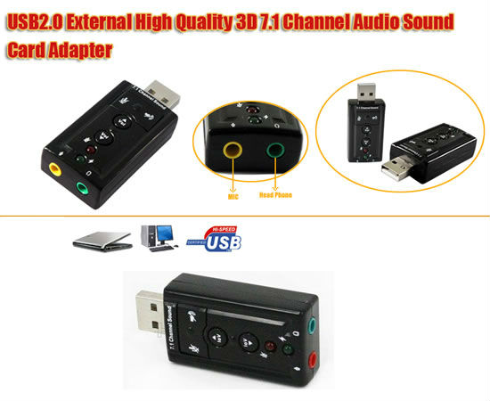 Usb仮想7.1- チャネルサウンドアダプタusbサウンドカード7.1問屋・仕入れ・卸・卸売り