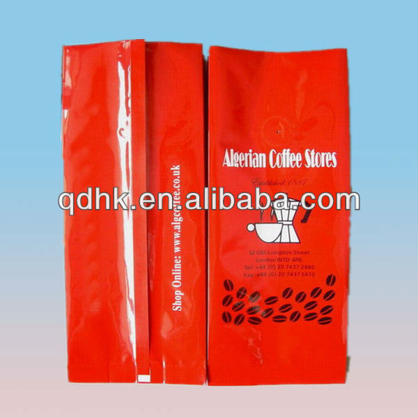 alibaba express back sealed coffee bag manufacturing with valve,China