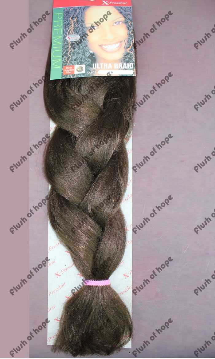 Free Shipping X-pression ULTRA BRAID High Temperature Fiber Synthetic Hair Extension Braid Fringe Hair Braid 52inch 120gram