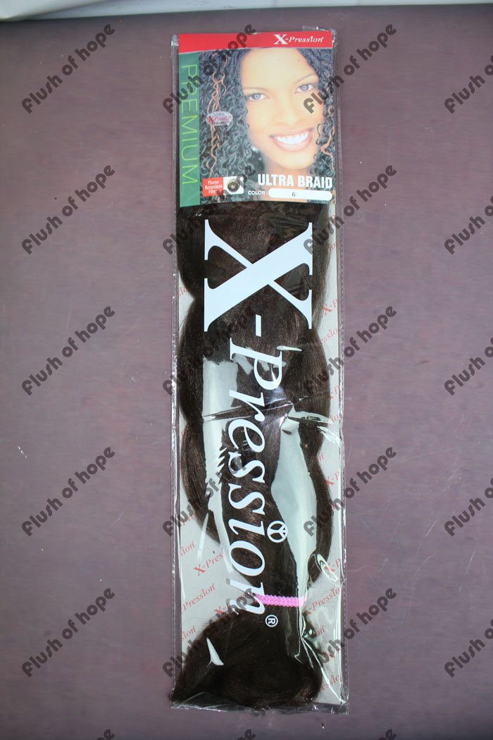 Free Shipping X-pression ULTRA BRAID High Temperature Fiber Synthetic Hair Extension Braid Fringe Hair Braid 52inch 120gram