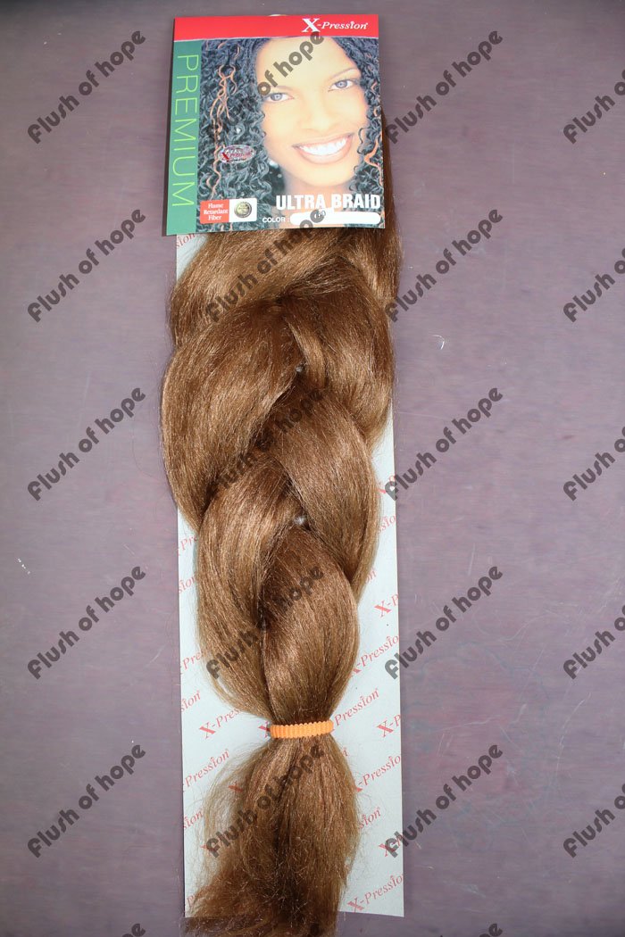 Free Shipping X-pression ULTRA BRAID High Temperature Fiber Synthetic Hair Extension Braid Fringe Hair Braid 52inch 120gram