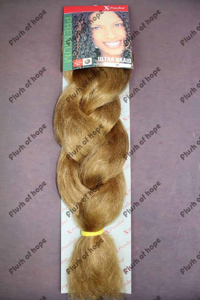 Free Shipping X-pression ULTRA BRAID High Temperature Fiber Synthetic Hair Extension Braid Fringe Hair Braid 52inch 120gram