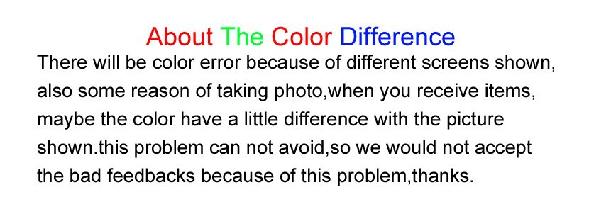 About the color difference