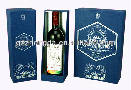 High Quality Customized China Manufacturer French Beaujolais Single Red Wine Gift Box For Sale(ZDW13-W023)