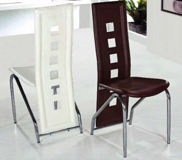 Cuero silla de comedor de dc45 sillas de metal identificación del ... Silla comedor moderna