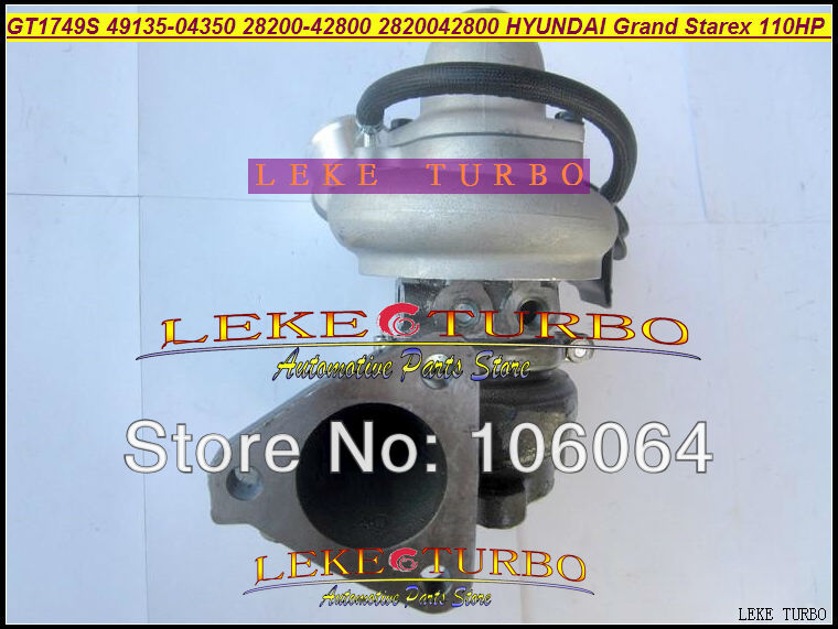 GT1749S 49135-04350 28200-42800 Turbo Turbine Turbocharger For Hyundai Grand Starex 110HP 1.5L (2)