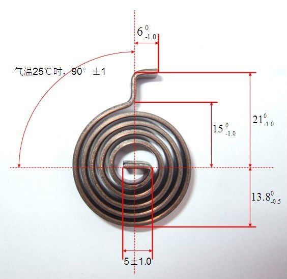 size of bi-metal thermostat