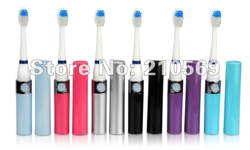 2012 new Free shipping Sonic Electric Toothbrush Tooth Massager Clean Cleaner with 3 Brush Heads red/white/Black/pink#17