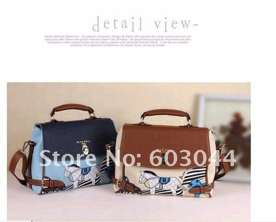 FREE SHIPPING STAR HANDBAG+PU LEATHER WOMAN MESSENGER BAG+WOMAN TOTE+SINGLE SHOULDER BAG+HORSE LOGO HANDBAG+HIGH QUALITY BAG1070