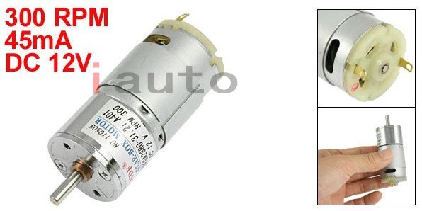 29mm Dia Permanent Magnetic Planet Gear Box Motor 300 RPM 45mA DC 12V