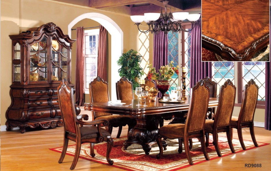 Mirokey antiguos de madera juego de comedor, muebles de comedor ... Sillas de juego de comedor con brazo