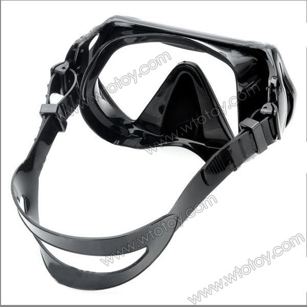 Scuba Diving Snorkeling Silicone Mask Set(Black) 12579