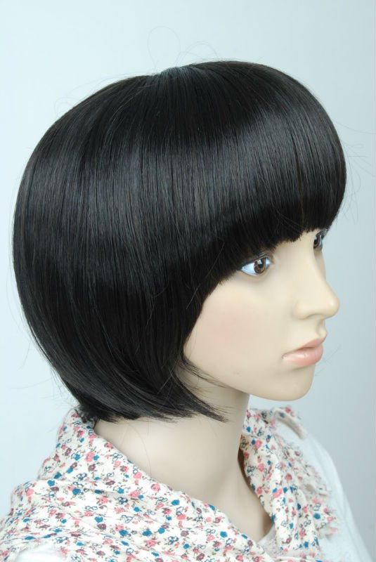 HOT SELL+Freeshipping  fashion wig S003  Synthetic  lady WIG New Short Black Fashion BOB Wig