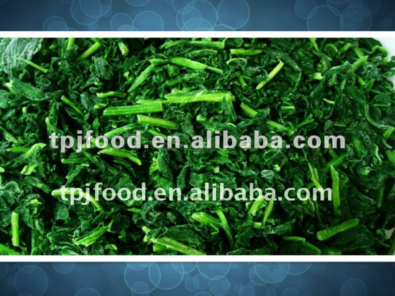 iqf frozen chopped spinach with FDA BRC,HACCP,ISO ,KOSHER