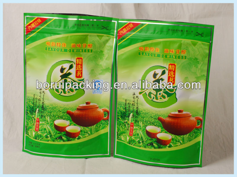 Resealable standing up pouch tea Bags