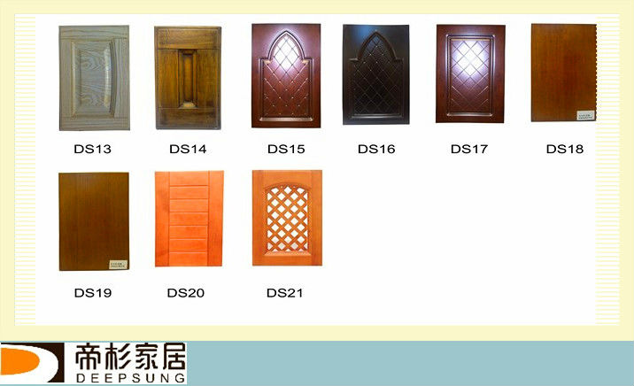 ファッショナブルなデザイン現代固体木製キッチンキャビネット、 佛山で行われた問屋・仕入れ・卸・卸売り
