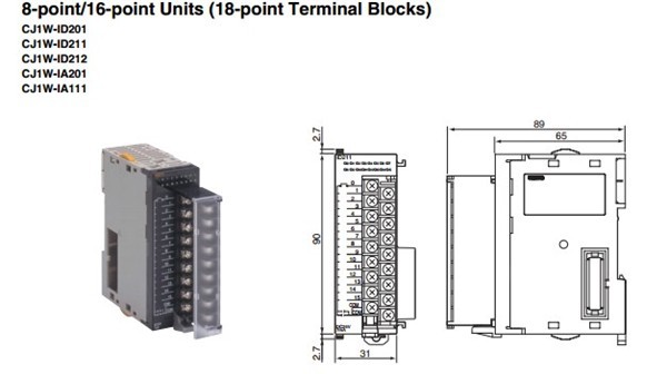 CJ1W-ID211 dimension