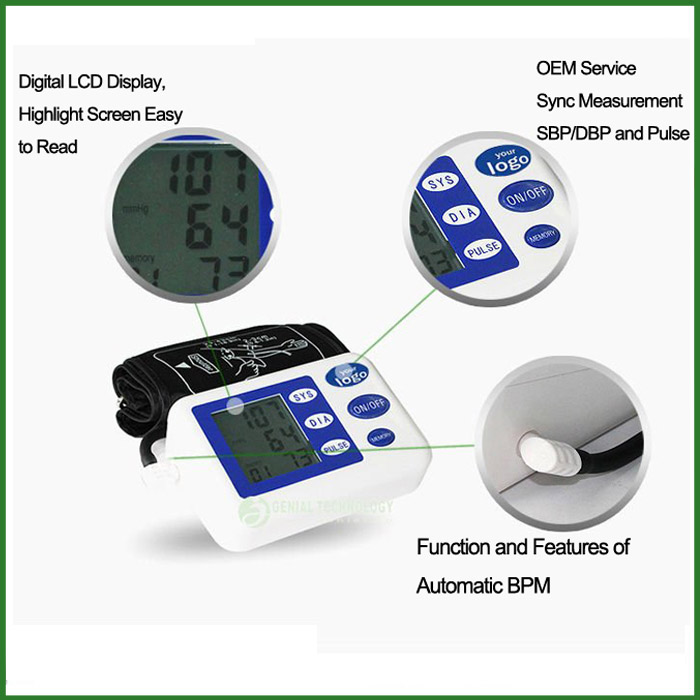 アームデジタル血圧モニターlcdディスプレイ動作に簡単3v直流電源オート- オフ家庭用血圧モニター仕入れ・メーカー・工場