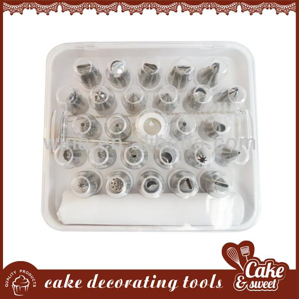 different style of piping nozzles cake decorating