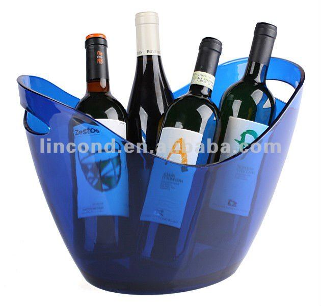 For Champagne color changing acrylic led ice bucket for club