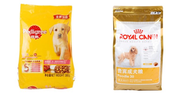 Resealable Printed Stand Up Plastic Dog Food Packaging Bag