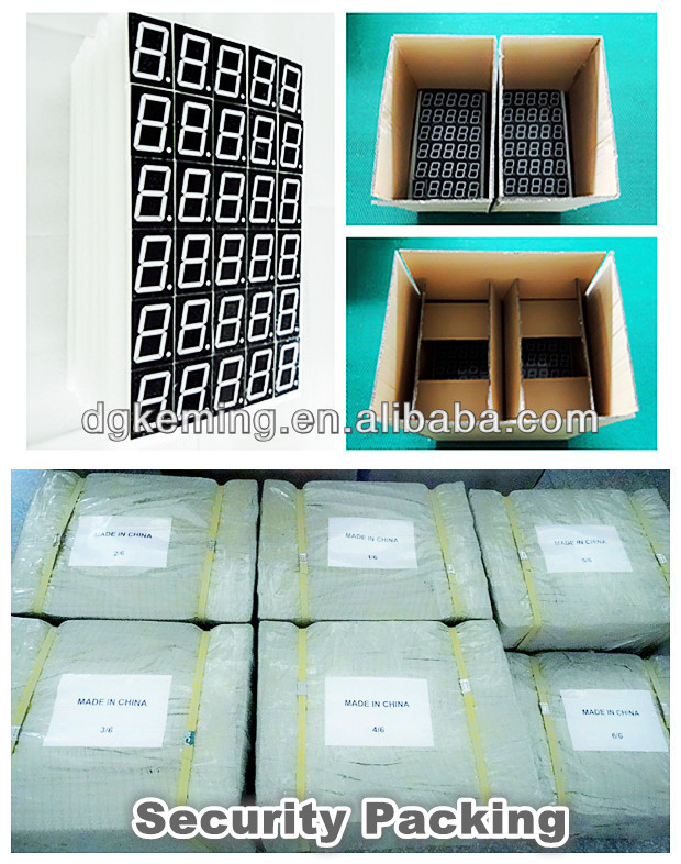 White 0.4 inch four digit 7 segment led display for clock sign