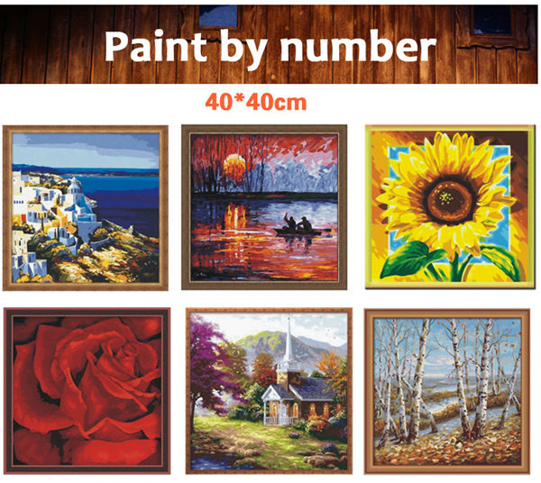 canvas painting by number group oil painting by numbers