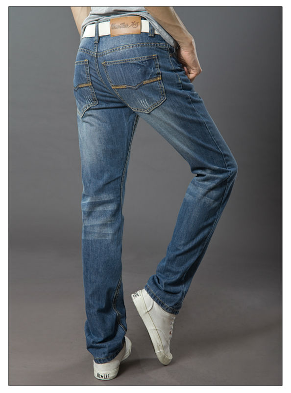 Wholesale 2013 New Style Straight Fit Simple Design Man Denim Jeans 1005